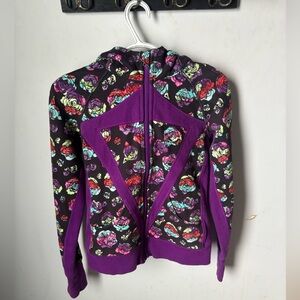 Ivivva (kids Lululemon) zip up sweater remix hoodie sz 14 youth purple floral